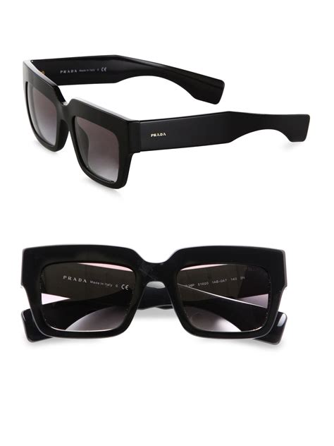 prada black square glasses|prada square sunglasses for women.